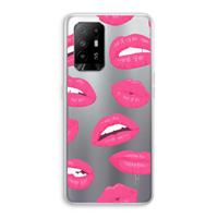 CaseCompany Bite my lip: Oppo A95 5G Transparant Hoesje