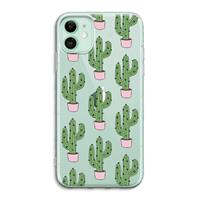 CaseCompany Cactus Lover: iPhone 11 Transparant Hoesje