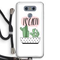 CaseCompany I love cacti: LG G6 Transparant Hoesje met koord