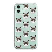 CaseCompany It's a Purrr Case: iPhone 11 Transparant Hoesje