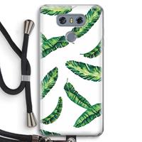 CaseCompany Lange bladeren: LG G6 Transparant Hoesje met koord