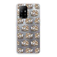 CaseCompany Slapende poes: Oppo A95 5G Transparant Hoesje