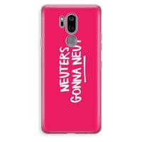 CaseCompany Neuters (roze): LG G7 Thinq Transparant Hoesje