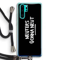 CaseCompany Neuters (zwart): Huawei P30 Pro Transparant Hoesje met koord