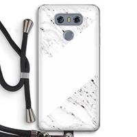 CaseCompany Biggest stripe: LG G6 Transparant Hoesje met koord