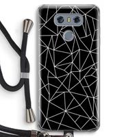CaseCompany Geometrische lijnen wit: LG G6 Transparant Hoesje met koord