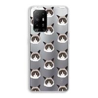 CaseCompany It's a Purrr Case: Oppo A95 5G Transparant Hoesje