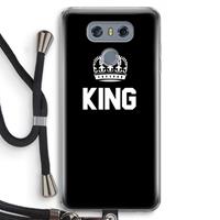 CaseCompany King zwart: LG G6 Transparant Hoesje met koord