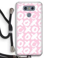CaseCompany XOXO: LG G6 Transparant Hoesje met koord