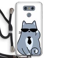 CaseCompany Cool cat: LG G6 Transparant Hoesje met koord