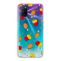 CaseCompany Chicken 'n Fries: Oppo A92 Transparant Hoesje