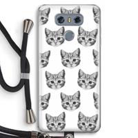 CaseCompany Kitten: LG G6 Transparant Hoesje met koord