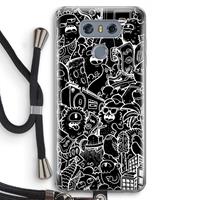 CaseCompany Vexx Black City : LG G6 Transparant Hoesje met koord
