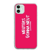 CaseCompany Neuters (roze): iPhone 11 Transparant Hoesje