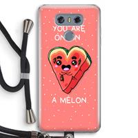 CaseCompany One In A Melon: LG G6 Transparant Hoesje met koord