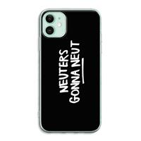 CaseCompany Neuters (zwart): iPhone 11 Transparant Hoesje