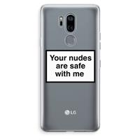 CaseCompany Safe with me: LG G7 Thinq Transparant Hoesje