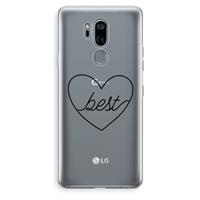 CaseCompany Best heart black: LG G7 Thinq Transparant Hoesje