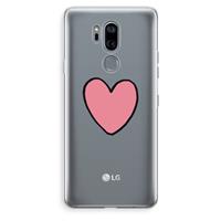 CaseCompany Hartje: LG G7 Thinq Transparant Hoesje