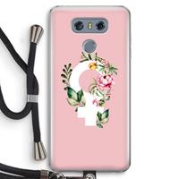 CaseCompany Venus: LG G6 Transparant Hoesje met koord