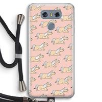 CaseCompany Ponys: LG G6 Transparant Hoesje met koord