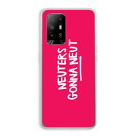 CaseCompany Neuters (roze): Oppo A95 5G Transparant Hoesje