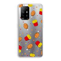 CaseCompany Chicken 'n Fries: Oppo A95 5G Transparant Hoesje