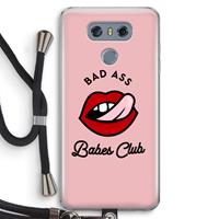 CaseCompany Badass Babes Club: LG G6 Transparant Hoesje met koord