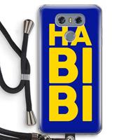 CaseCompany Habibi Blue: LG G6 Transparant Hoesje met koord