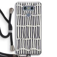 CaseCompany Moroccan stripes: LG G6 Transparant Hoesje met koord
