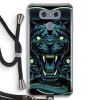 CaseCompany Cougar and Vipers: LG G6 Transparant Hoesje met koord