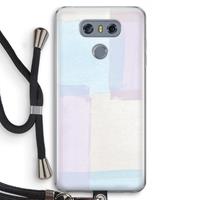 CaseCompany Square pastel: LG G6 Transparant Hoesje met koord