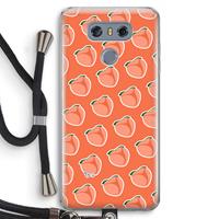 CaseCompany Just peachy: LG G6 Transparant Hoesje met koord