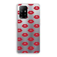 CaseCompany Lips: Oppo A95 5G Transparant Hoesje