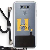 CaseCompany Amber Script: LG G6 Transparant Hoesje met koord