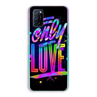 CaseCompany Only Love: Oppo A92 Transparant Hoesje