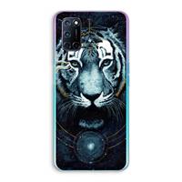 CaseCompany Darkness Tiger: Oppo A92 Transparant Hoesje