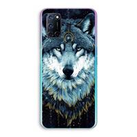 CaseCompany Darkness Wolf: Oppo A92 Transparant Hoesje