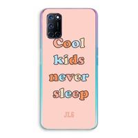 CaseCompany Cool Kids Never Sleep: Oppo A92 Transparant Hoesje