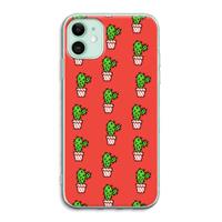 CaseCompany Mini cactus: iPhone 11 Transparant Hoesje
