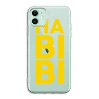 CaseCompany Habibi Blue: iPhone 11 Transparant Hoesje