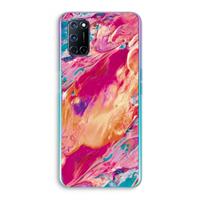 CaseCompany Pastel Echoes: Oppo A92 Transparant Hoesje