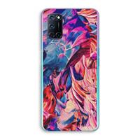 CaseCompany Pink Orchard: Oppo A92 Transparant Hoesje