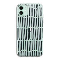 CaseCompany Moroccan stripes: iPhone 11 Transparant Hoesje