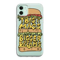 CaseCompany Big Macs Bigger Dreams: iPhone 11 Transparant Hoesje