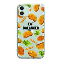 CaseCompany Eat Balanced: iPhone 11 Transparant Hoesje