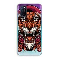 CaseCompany Tiger and Rattlesnakes: Oppo A92 Transparant Hoesje