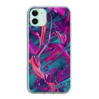 CaseCompany Pink Clouds: iPhone 11 Transparant Hoesje
