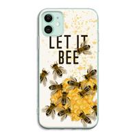 CaseCompany Let it bee: iPhone 11 Transparant Hoesje