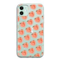 CaseCompany Just peachy: iPhone 11 Transparant Hoesje
